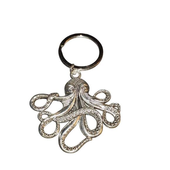 Silver Octopus Keychain - Picture 3 of 3